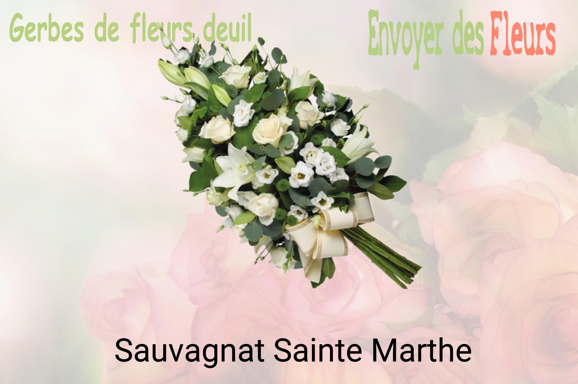 Gerbe de fleurs de deuil livrée à Sauvagnat-Sainte-Marthe